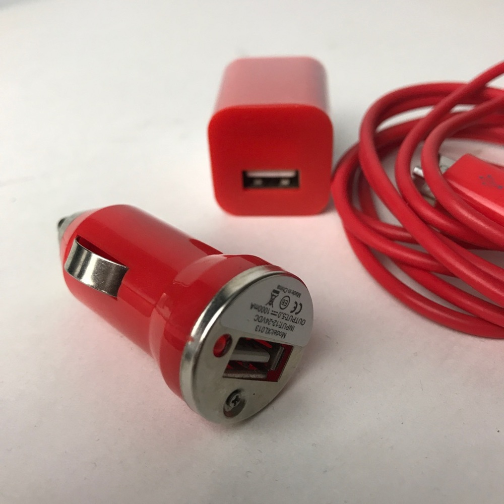 Micro USB Charging Set - Red - Picture 3 of 4